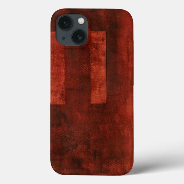 Tief-Crimson-Malerei mit geometrischen Formen Case-Mate iPhone Hülle (Rückseite)