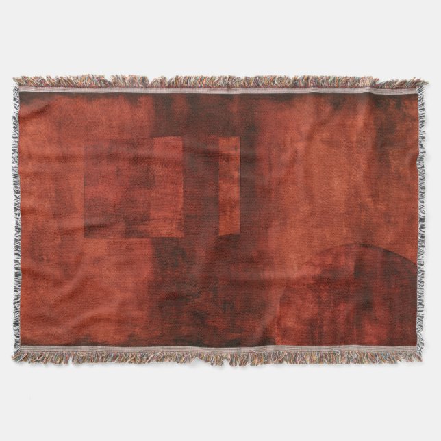 Tief-Crimson-Malerei mit geometrischen Formen Decke (Vorderseite)