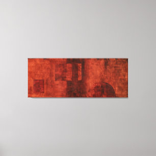 Tief-Crimson-Malerei mit geometrischen Formen Leinwanddruck