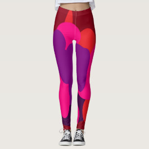 Tief dusky rosa Punk lila und Traubensorten Leggings