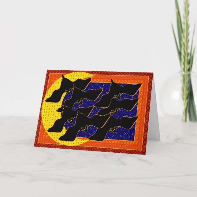 Tief fliegende Fledermäuse! Karte (Vorderseite)