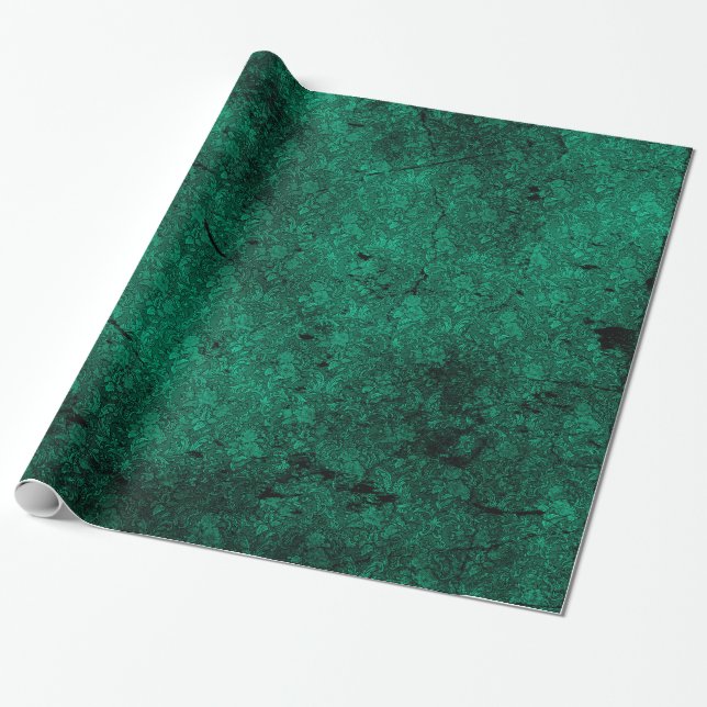 Tief grünes, bedrücktes Wrapping Paper von Goth Da Geschenkpapier (Ungerollt)