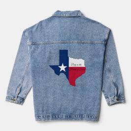 Tief im Herzen von Texas Flagge Denim Jacket Jeansjacke