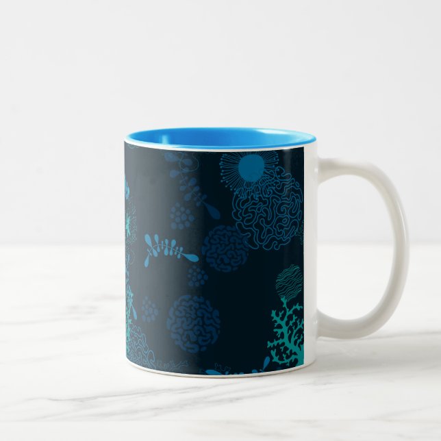 Tief im Meer Zweifarbige Tasse (Rechts)