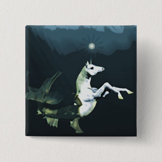 Tief im Meeresknopf Button (Vorderseite)