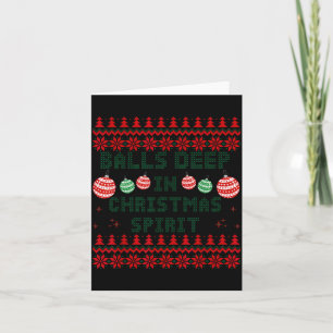 Tief im Weihnachts-Srit passende hässliche Paare  Karte