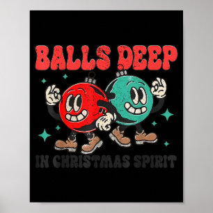 Tief im Weihnachtsgeist Weihnachten Humorvoll Fest Poster