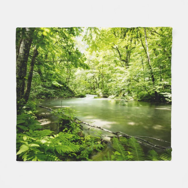Tief in den Wald Fleecedecke (Vorderseite (Horizontal))