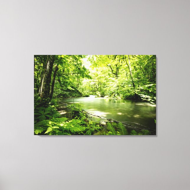 tief in den Wald Leinwanddruck (Vorderseite)