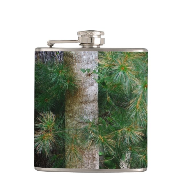 Tief in der Pinienflasche Flachmann (Vorderseite)