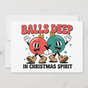 Tief in der Weihnachtszeit Sarkastischer schmutzig Feiertagskarte