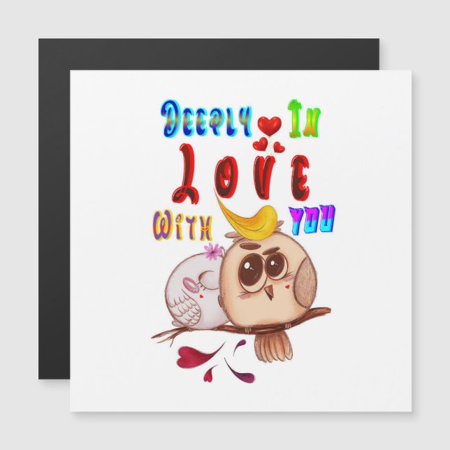 tief in Liebe mit Ihnen Magnetkarte (Vorne/Hinten)