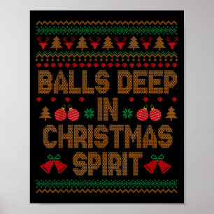 Tief in Weihnachten Srit Paare passendes hässliche Poster