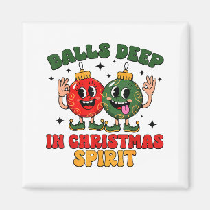 Tief in Weihnachtsstress Lustiger Weihnachtsspruch Magnet