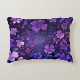 Tief Lila Blume Akzent Pillow Dekokissen