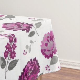 Tief lila Blumen modernes dekoratives Badezimmer Tischdecke