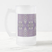 Tief Lila Jugendstil-Deko Kaleidoskopisches Frakta