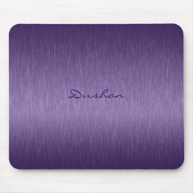 Tief Lila Metallkonstruktionen mit gebürstetem Alu Mousepad (Vorne)