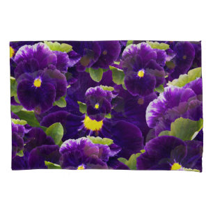 Tief Lila Pansy-Cluster: Majestic Beauty Kissenbezug