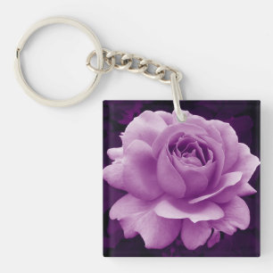 Tief Lila Rose Schlüsselanhänger