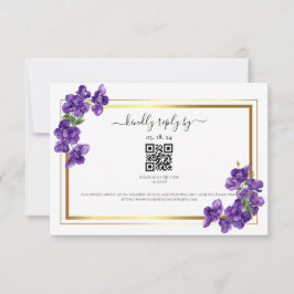 Tief Lila Violetekarte RSVP Karte