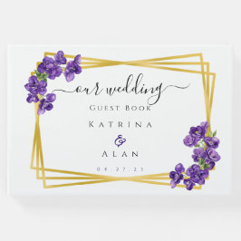 Tief Lila Violets Hochzeitengast Gästebuch