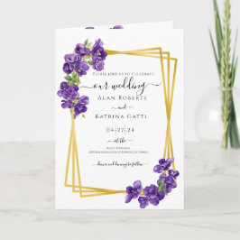 Tief Lila Violetten zum Hochzeitsempfang Einladung