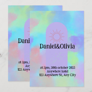 Tief Lila weiche Schicht Einladung