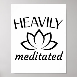 Tief meditierte Lotusblume Zen Yoga Meditation Poster