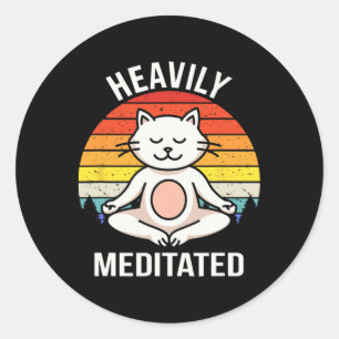 Tief meditierte Yoga-Meditation spirituell Buddhi Runder Aufkleber