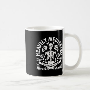 Tief meditierte Yoga-Meditation Spirituelle Skelet Kaffeetasse