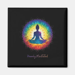 Tief meditierter Yoga Inspirierender friedlicher Z Magnet