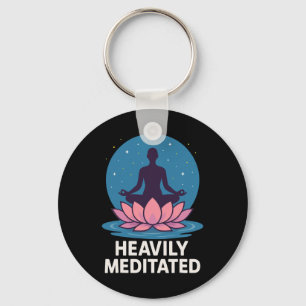 Tief meditierter Yoga-Lotus Schlüsselanhänger