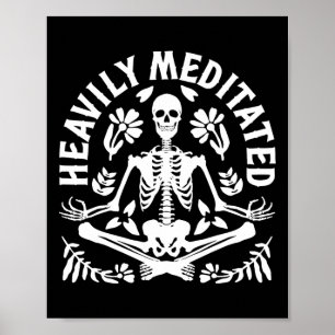 Tief meditierter Yoga-Meditation spirituelles Skel Poster