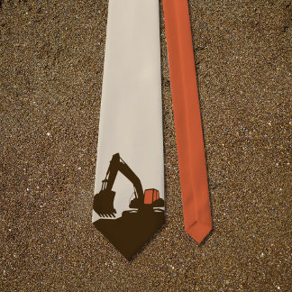 Tief Orange und Braun - Bagger Krawatte
