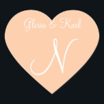 Tief Pfirsich Ihre eigenen Briefe einladen Herz-Aufkleber<br><div class="desc">Designer Wedding Monogram Umschlag Aufkleber - DIY Couples fragen oft: Was kostet ein Monogramm Umschlag Aufkleber? Diese monogramm großen und atemberaubenden Wedding Monogramme Invite Siegel sind genau das Richtige für Hochzeitsmonogramme zusätzlich zu anderen Hochzeitsauflagen Schreibwaren. - Wann sollen Hochzeitseinladungen per E-Mail versandt werden? - Ihre eigenen Briefe zur Einladung zum...</div>