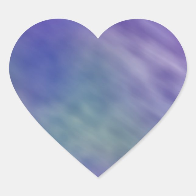 Tief-Regenbogenfarbener Himmel Hintergrund Herz-Aufkleber (Vorderseite)