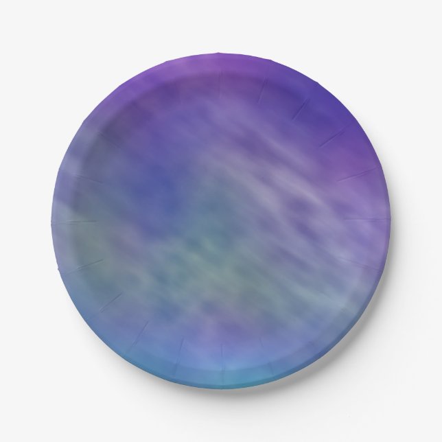 Tief-Regenbogenfarbener Himmel Hintergrund Pappteller (Vorderseite)