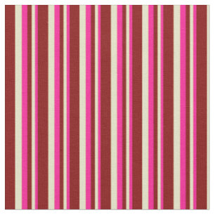 Tief rosa, blass Goldenrod und Maroon farbige Lini Stoff