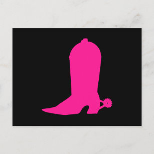 Tief rosa Boot Postkarte