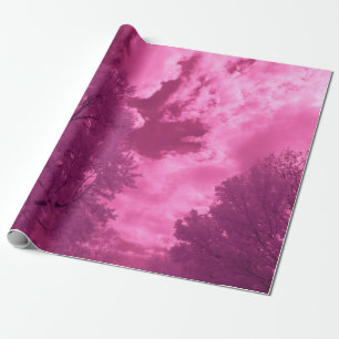 Tief rosa getönte Infrarotwolke Geschenkpapier