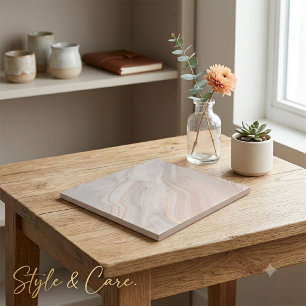 Tief rosa Marmor endet Dekorative 4,25" Platz Fliese