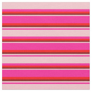 Tief rosa, rosa, maroon und rot gefärbte Linien Stoff