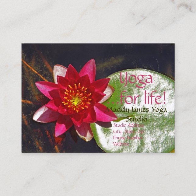 Tief Rose gefärbter Lotus Blossom anpassbar Visitenkarte (Vorderseite)