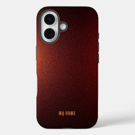 Tief rote Metallic-Textur iPhone 16 Hülle