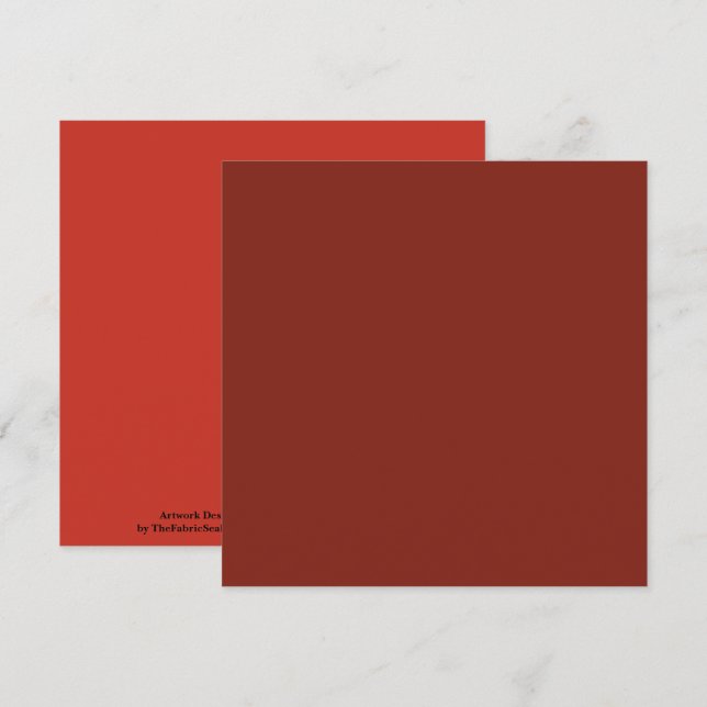Tief roter Herbst Saison solide Farbe Karte (Vorne/Hinten)