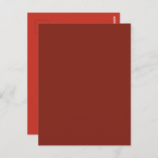 Tief roter Herbst Saison solide Farbe Postkarte (Vorne/Hinten)