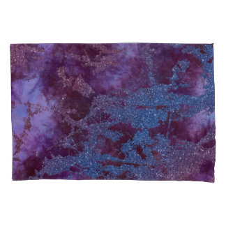 Tief roter lila Ober-Glitzer-Marmor Kissenbezug