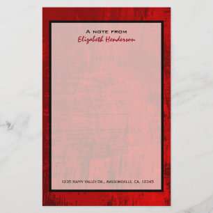 Tief roter rustikaler Textur Abstrakter Hintergrun Briefpapier