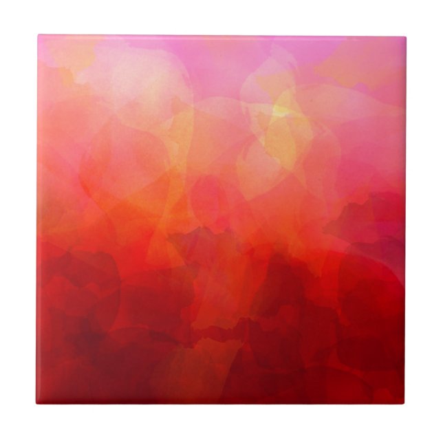 Tief rotes orangefarbenes Gelbfarben Hintergrund Fliese (Vorderseite)